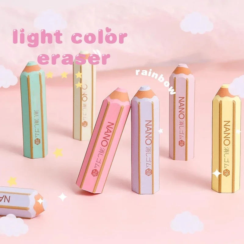 Kawaii Pencil Shape Erasers Cute Rubber Pencil Erasers