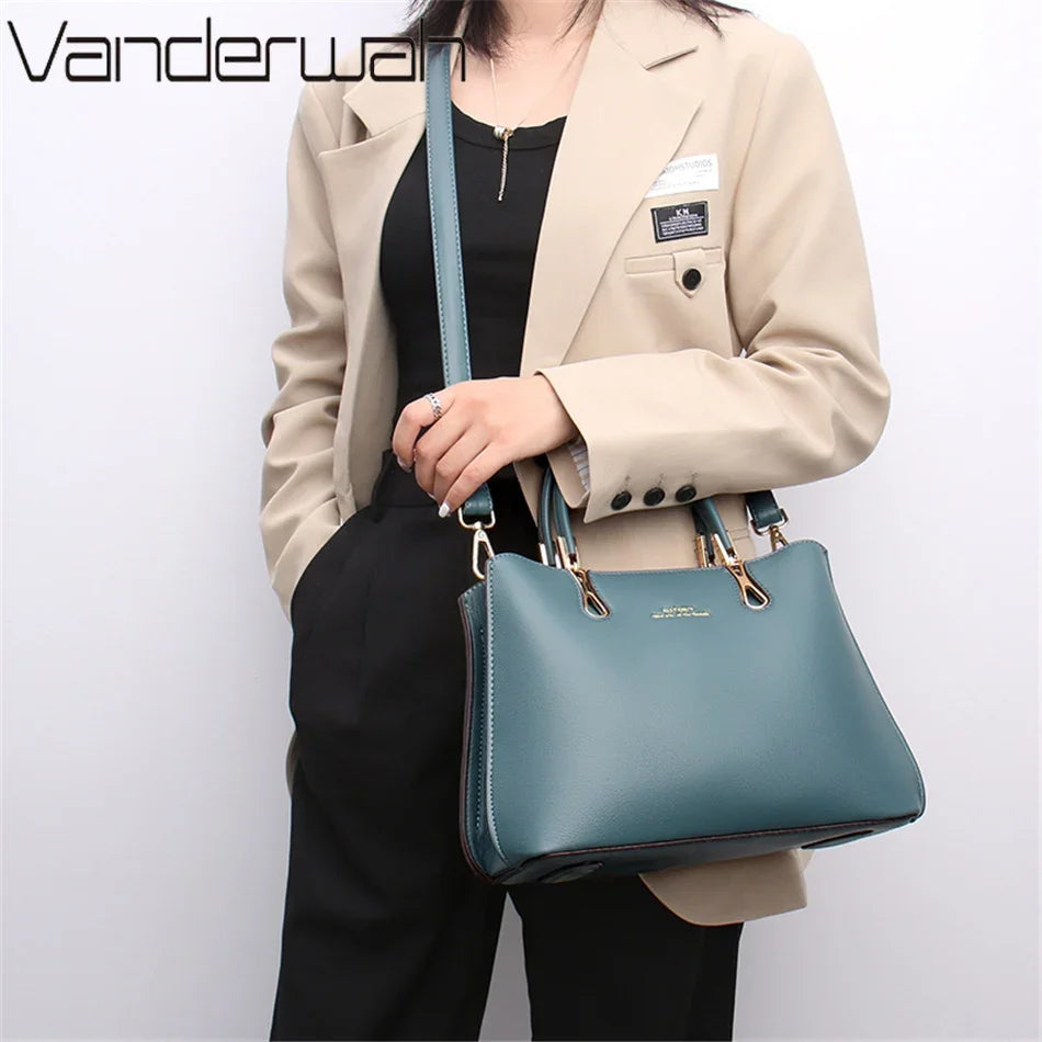 Bags for Women Soft Leather Designer Brand Shoulder Messenger Hand Bag Small Casual Tote Bag Sac