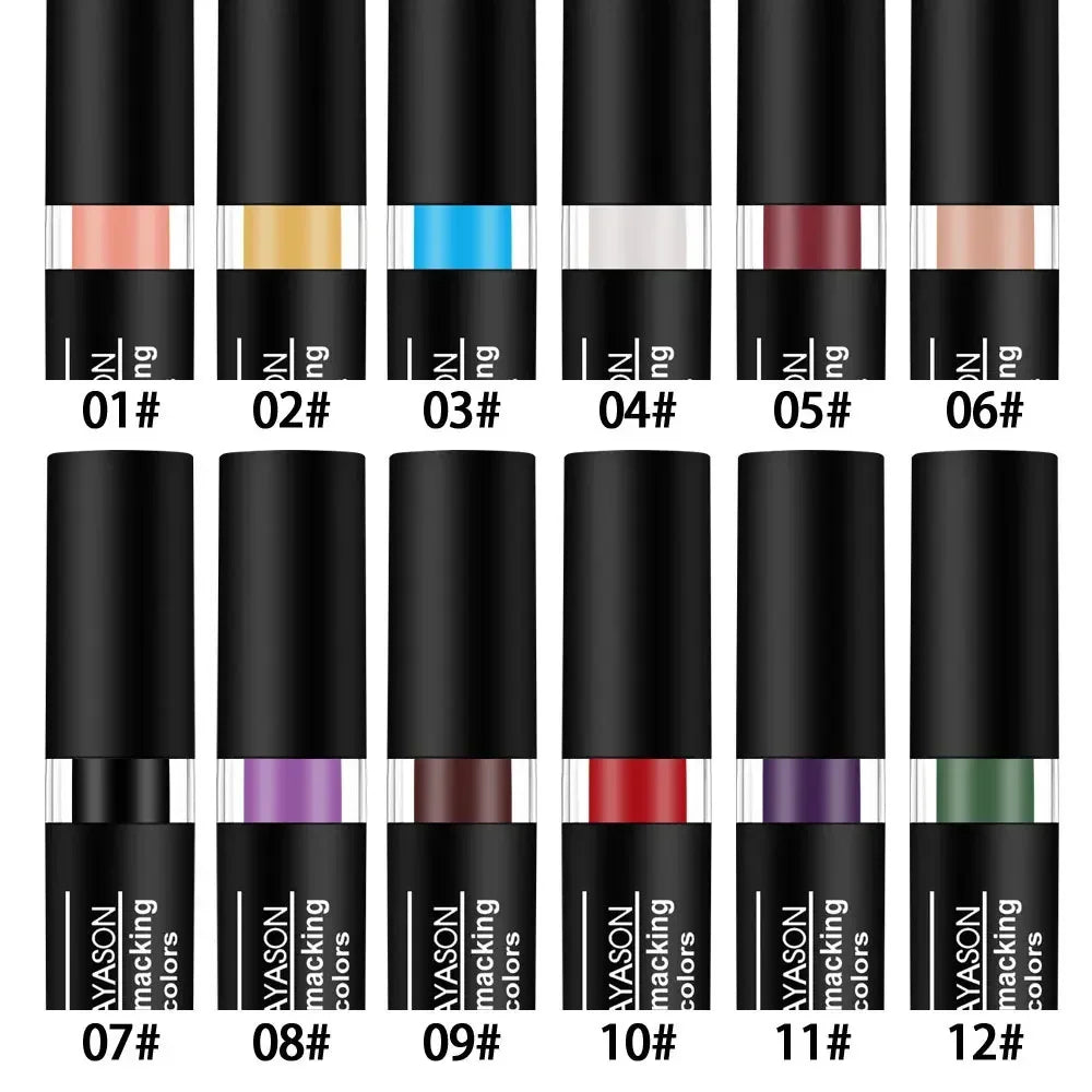 Waterproof Velvet Matte Lipstick Lasting Black White Purple Pigment Lipstick