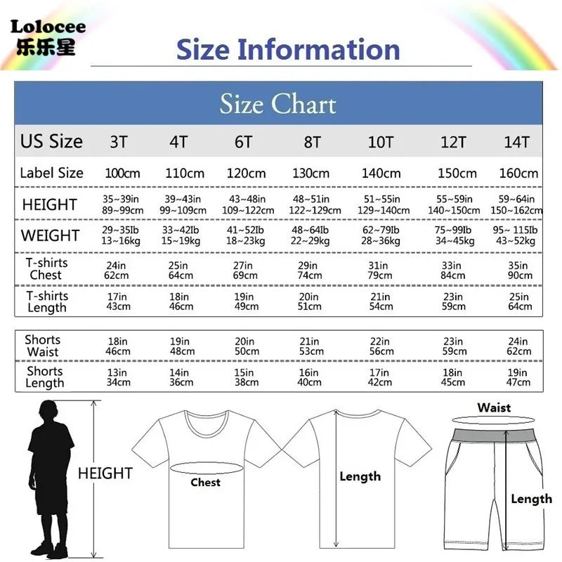 Summer Boy Clothing Sets Children Funny Shark Short Sleeve T-Shirts Half Pants with Pocket 2Pcs Kids Clothes