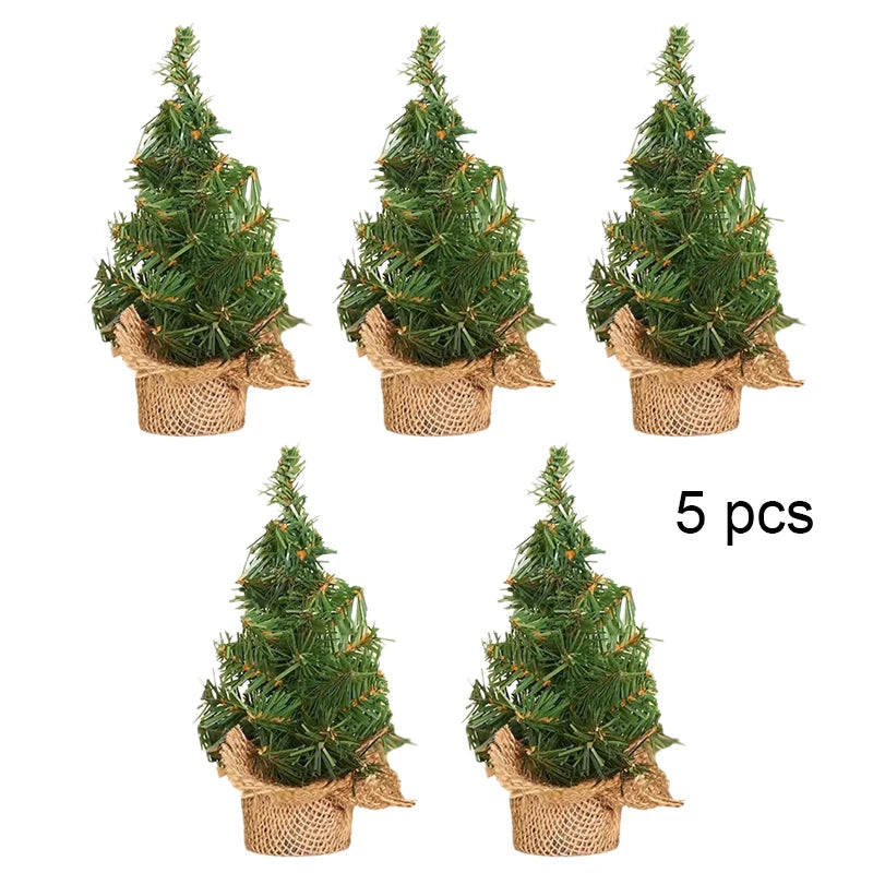 Christmas Tree Desktop Mini Xmas Trees For Home Decoration Children DIY Handicraft New Year Christmas Ornament Gift