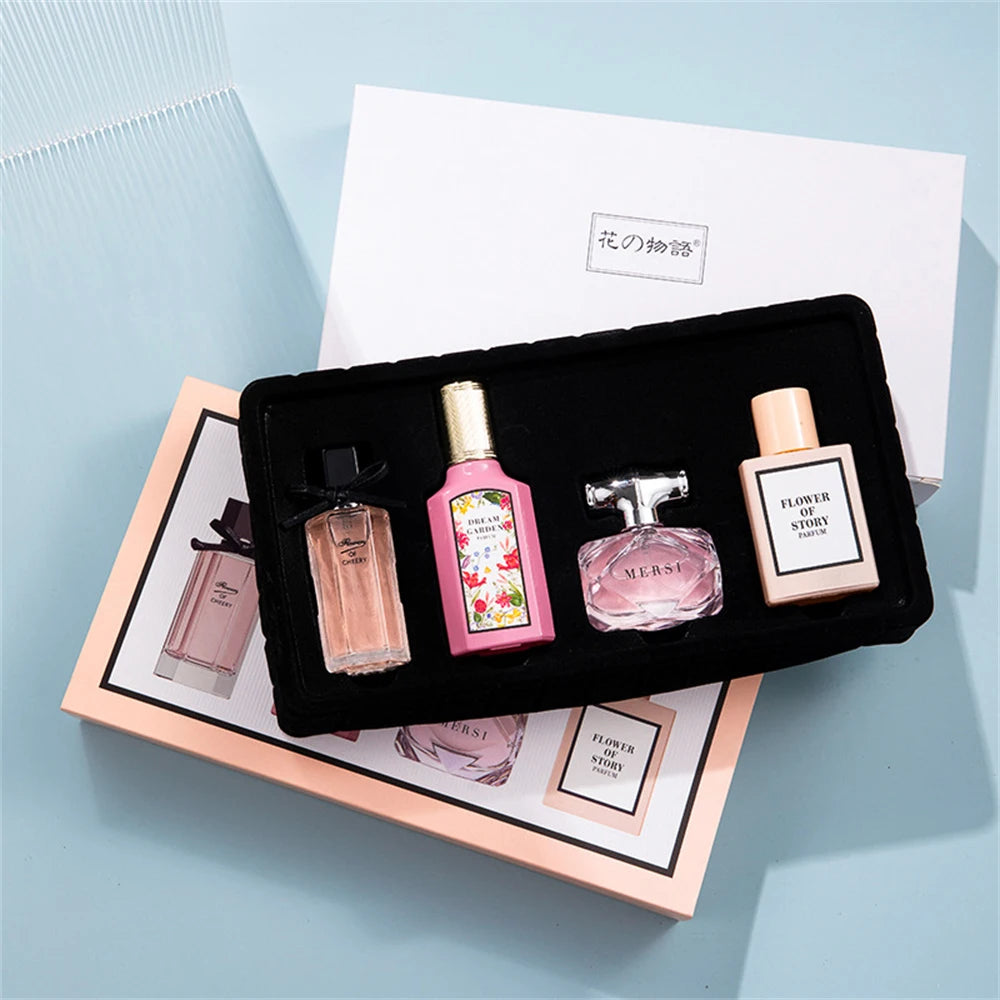 Brand Perfume Women Gift Box Four Piece Set Plant Floral Scent