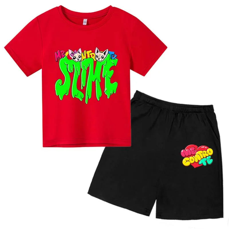 Casual ME CONTRO TE Print Short Sleeve Suits 3-14 Years Kids T-shirts+pants 2pcs Sets kids clothes boys