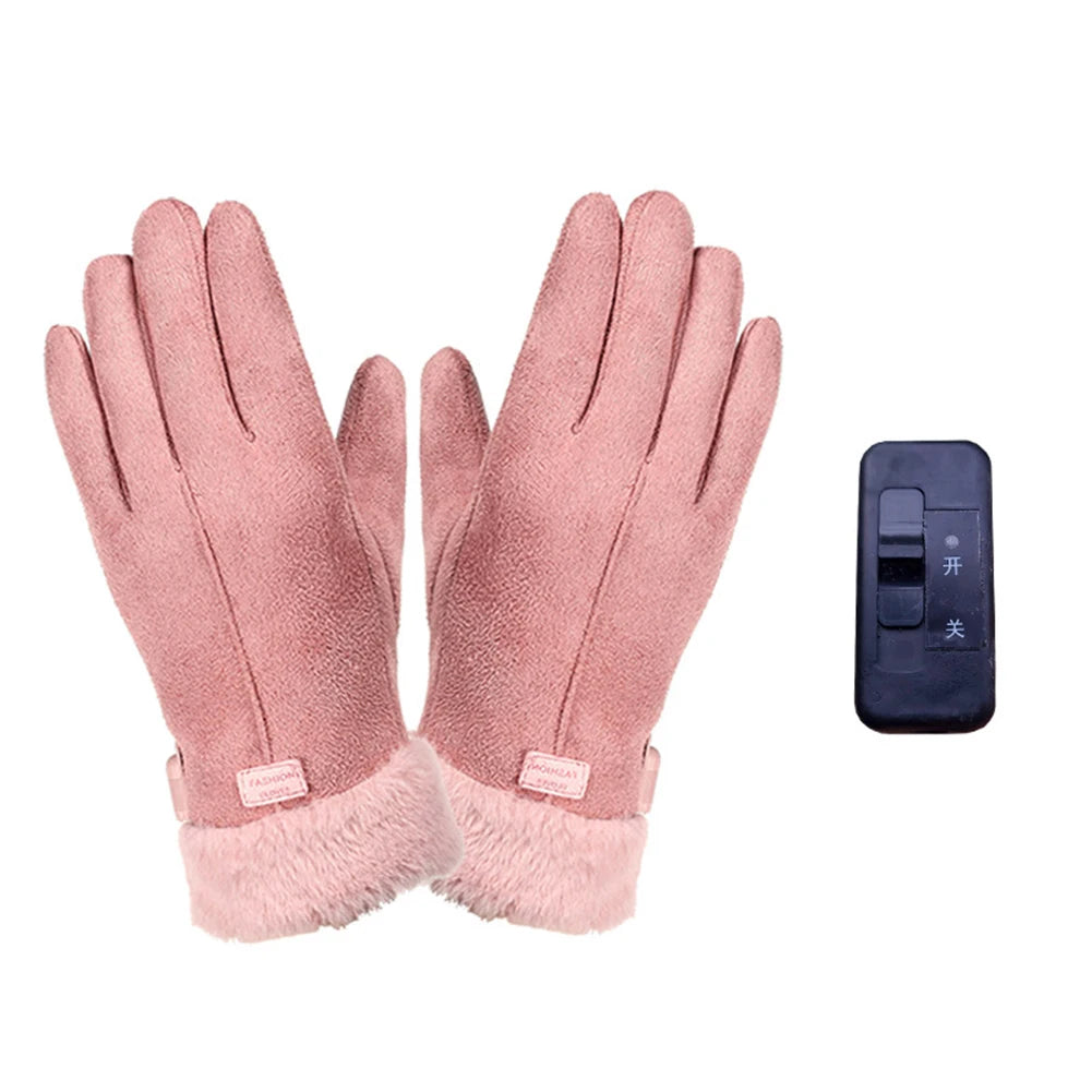 Electric Heating Gloves Men Women USB Charging Touch Screen Gloves Winter Skiing Snowboarding Windproof Warm Hand Heated Gloves