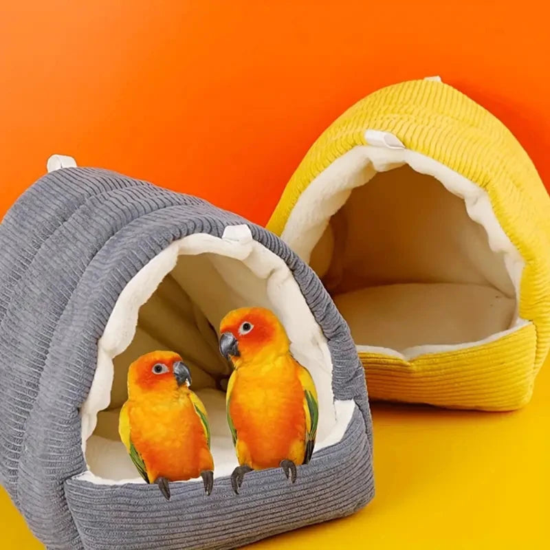 Pet Hamster Nest Plush Warm and Comfortable Winter Parrot Hammock Cave Cage