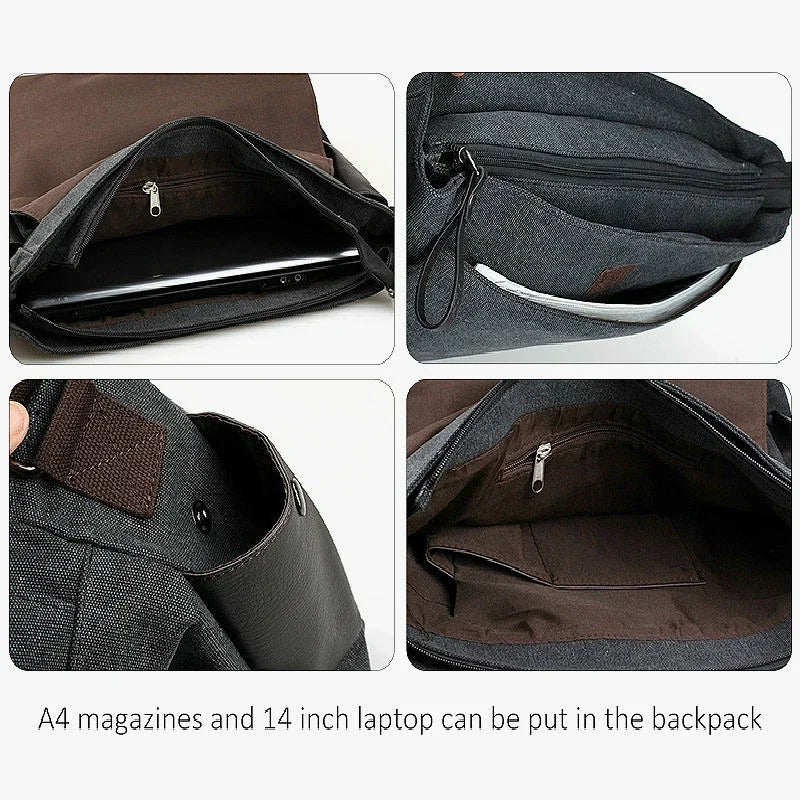 Casual Business Hand Bag Men Briefcase With Shoulder Strap Crossbody Bag