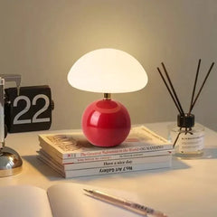 LED Mushroom Table Lamp Touch Dimming Desk Lamp Eye-Protection Wireless Night Light Coffee Restaurant Hotel Bedside Lamp Decor