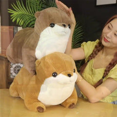 Simulation Cute Lutra Plush Toys Stuffed Realistic Otter Animal Doll Soft Seal Plushie Pillow for Kids