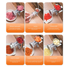 Manual Meat Grinder Aluminum Alloy Powerful Home Sausage Stuffer Hand Crank Kitchen Vegetable Chopper