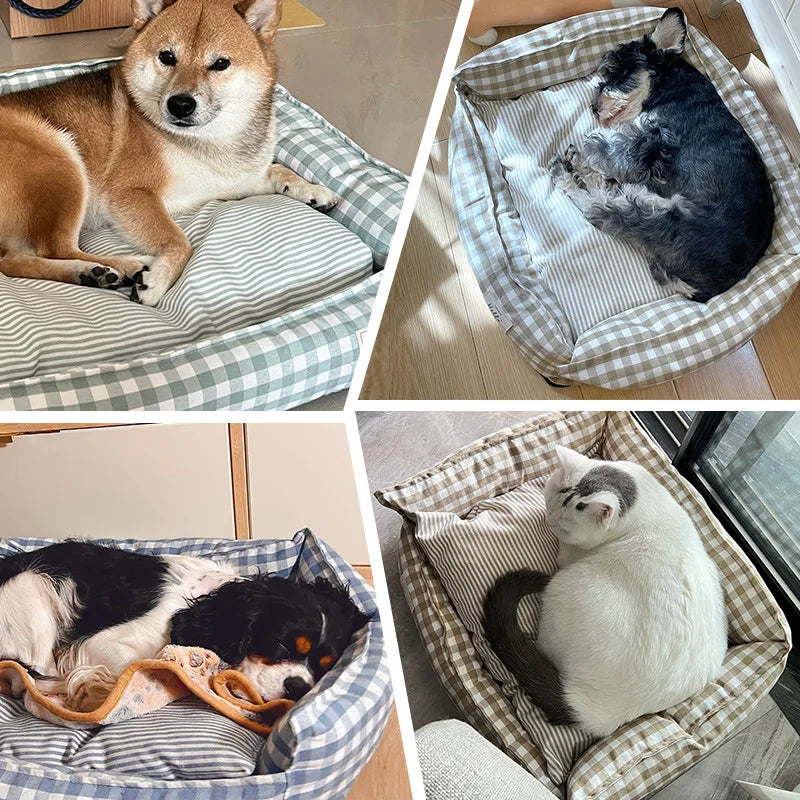 Bed For Dog Cats Puppy House Kennel For Indoor Dogs Small Medium Cat Pet Sofa Sleeping Bed Furniture Pet Supplies Accessories