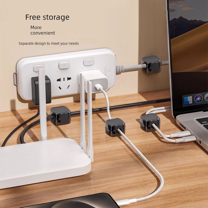 Magnetic Wall Storage Desk Bedside Cord Manager