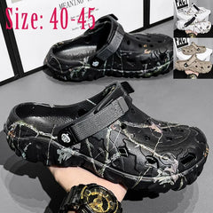 Slippers Men Garden Platform Sandals Man Summer Sandals Male Sneakers Outdoor Flip Flops Home Clogs