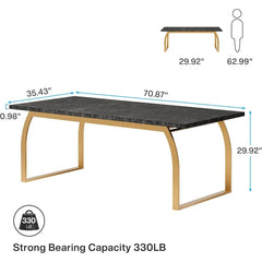 Modern Black Office Desk: Computer Executive Desk