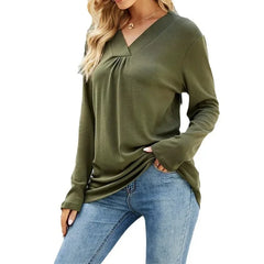 Plus Size Plus Size Women's Long Sleeve V-Neck T-Shirt