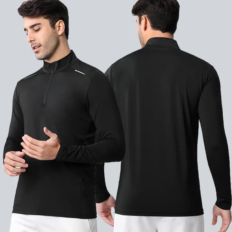 Men's Long Sleeves T-shirt Gym Yoga Top Fitness Wear Jerseys Golf Clothes Marathon Sweatshirt