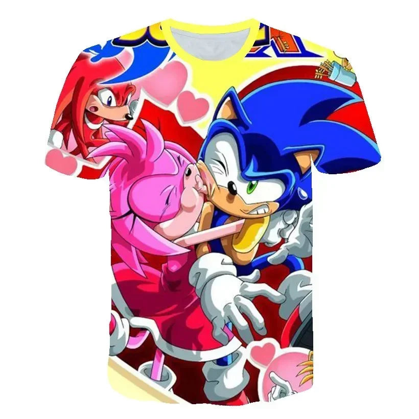 T-shirtChildren's Clothes Sonic 3D for Kids Boys and Girls Cartoon Printing Animation Cosplay Clothing Accessories