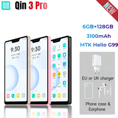 Qin 3 Pro 2023 QinPhone New Model Touch Screen Fingerprint Unlock MTK Helio G99 Android 12 3100mAh 720*1496P 8MP  Smart Phone