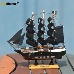 Home Decoration Mediterranean Style  Caribbean Pirate Black Pearl Ship