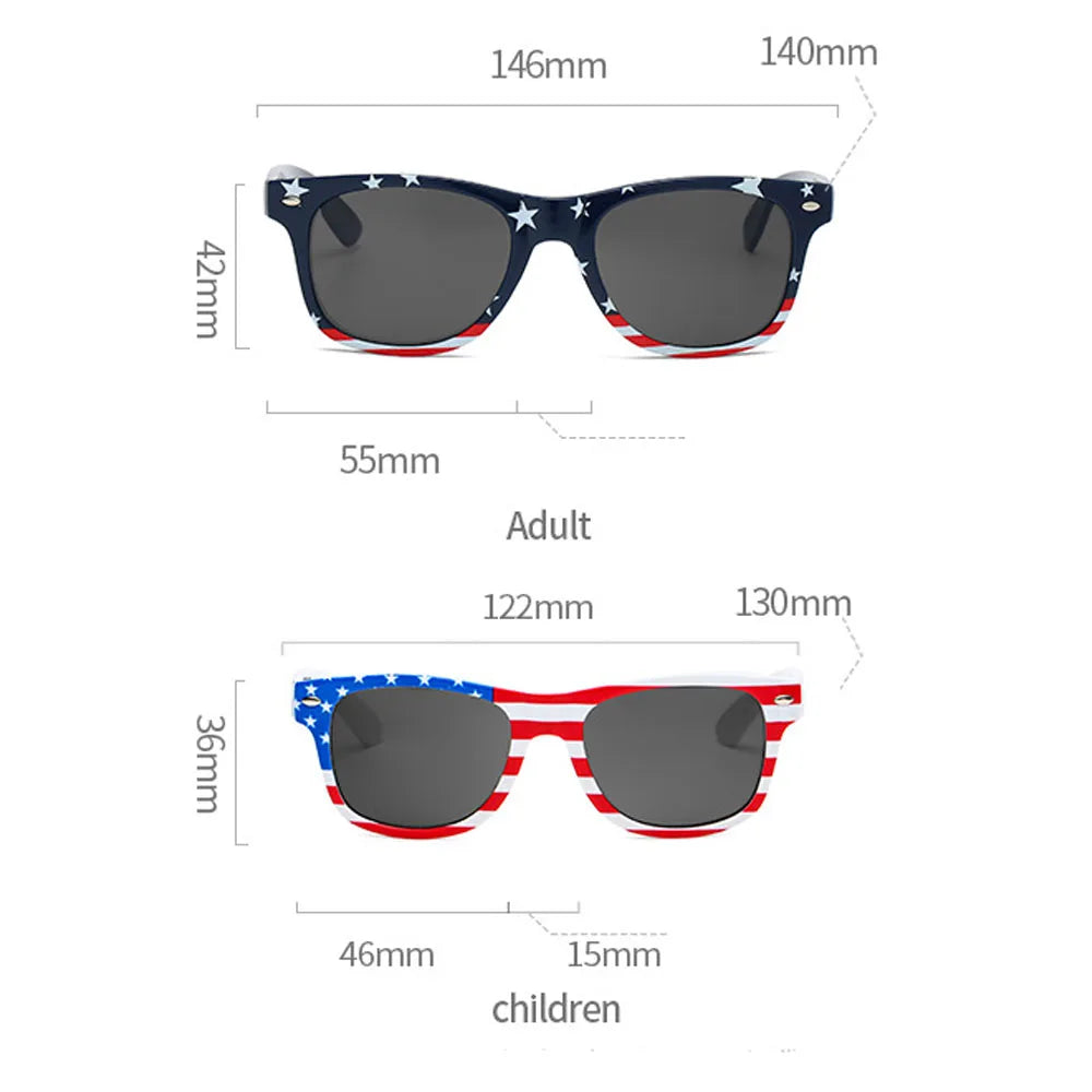 USA Flag Sunglasses Festival Party Mask Fashion Dark Sun Glasses Personalized Adult Kid Prom Jewelry Decoration Wholesale