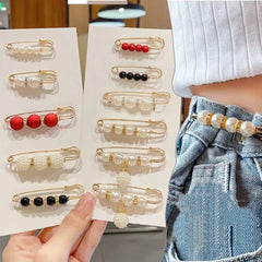 Women's Brooch Set Tighten Waist Brooches for Women Skirt Pants Jeans Adjustable Waist Clip Metal Pins Clothing Accessories