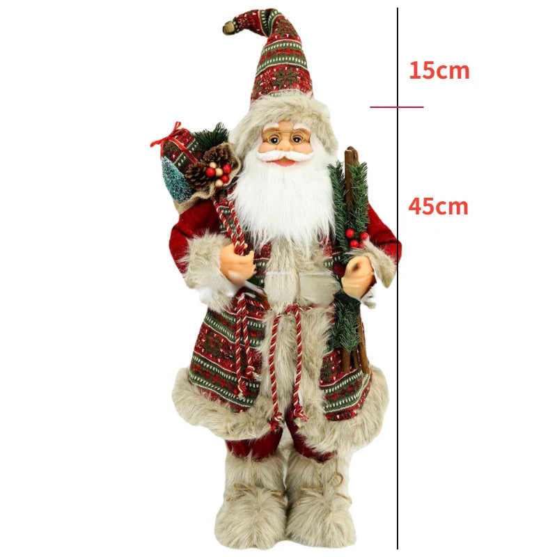 Big Size Christmas Dolls Santa Claus Toys Xmas Figurines Christmas Gift for Kid Gift Christmas for Home Window Table Decoration