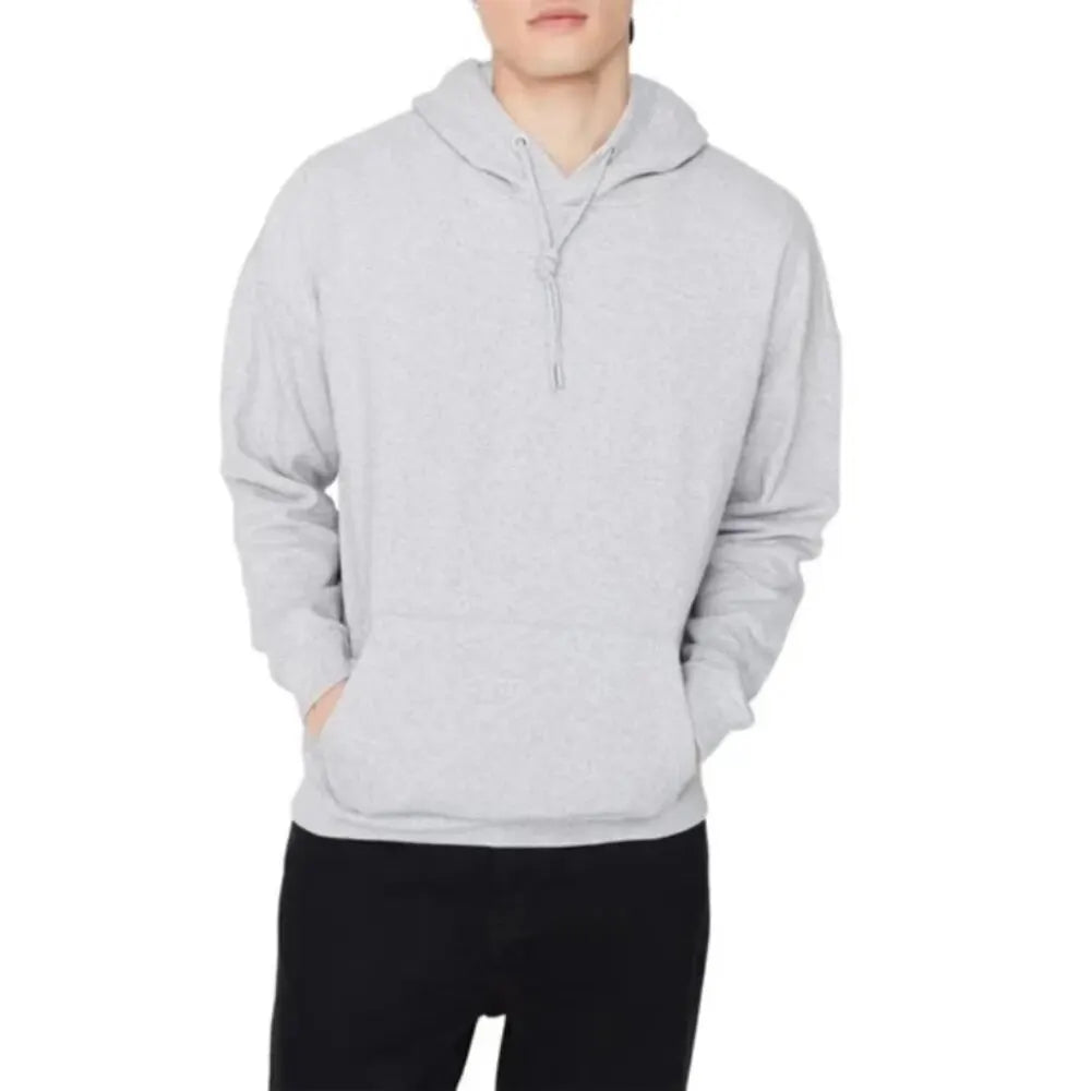 Men's Basic Pullover Hoodie Solid Color Loose Fit Ultra Soft Hooded Sweatshirt With Pockets