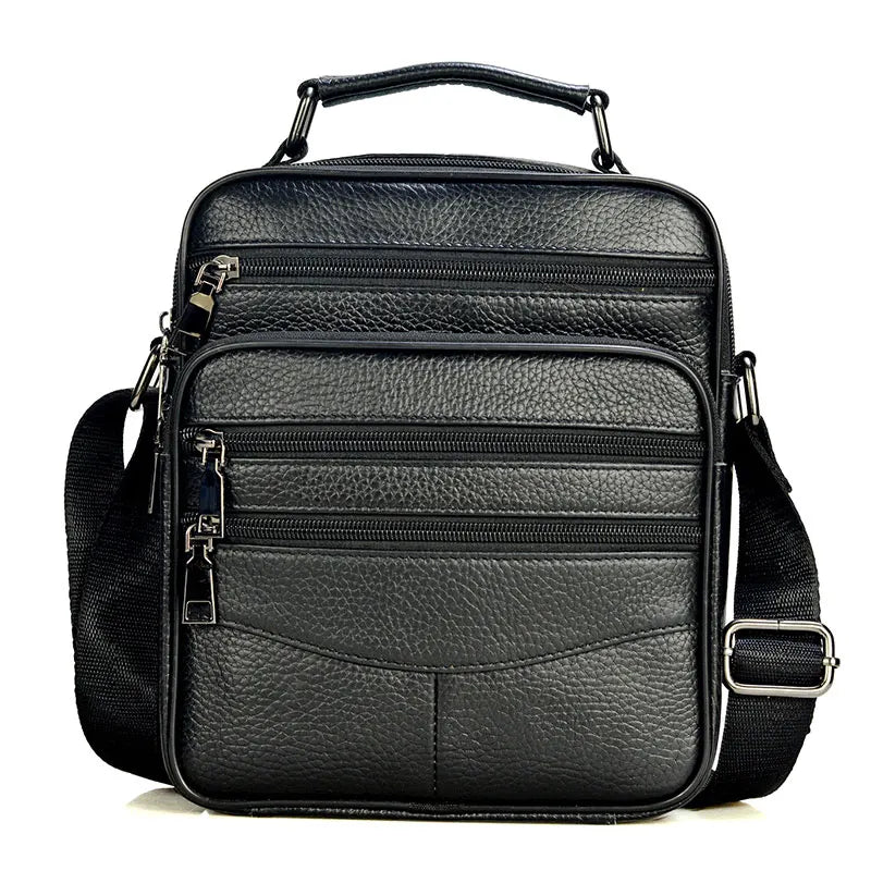 Men Genuine Leather Handbags Male High Quality Cowhide Leather Messenger Bags