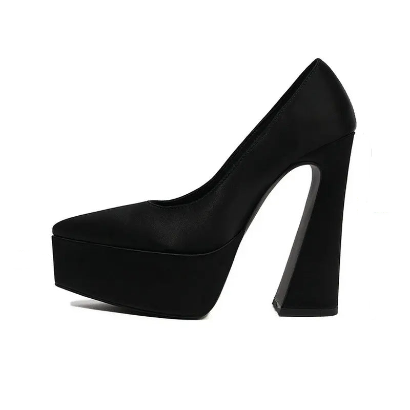 Spring Autumn Women High Heel Shoes Platform Square High Heel