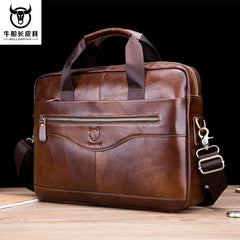 New Real Leather vintage men's messenger bag/casual Business bag Fashion cowhide male commercial briefcase