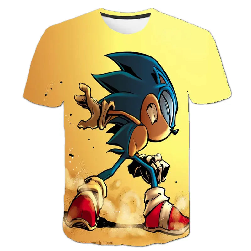 Boys Sonic T-Shirt Kids TShirts Baby Boys Casual Short Sleeves Print T-shirt For Boy Summer Children Tee Shirts Tops