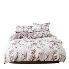 Marble Print Queen Bedding Set King Size Brushed Duvet Cover Set Soft Single Double Bed Quilt Cover Set Bedding Sets No Sheets