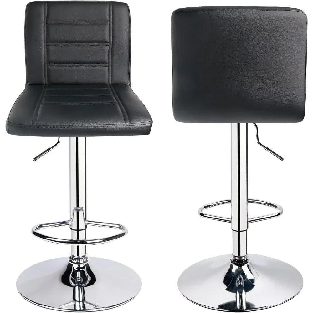 Bar Stools Set of 2, Modern Adjustable Bar Stool with Backrest Stools Home Chair Furniture