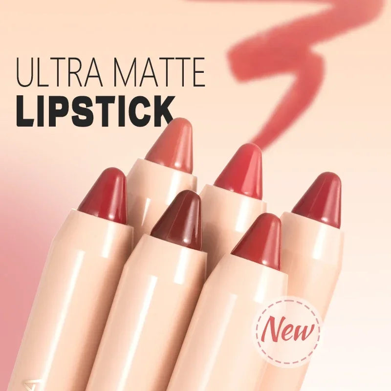 Matte Nude Brown Lipliner Pen Waterproof Lasting Non-stick Cup Plumping Natural Contouring Lipstick