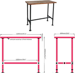 Industrial Design Pipe Dining Table Casual Pub BAR Laptop Table