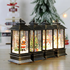 Wind Lights Christmas Style Cartoon Santa Claus/Snowman Model Create Atmosphere Hanging Xmas Lanterns