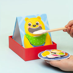 Delightful Bear Feeding Toy - Develops Fine Motor Skills, Hand-Eye Coordination - Desktop Puzzle Game