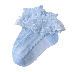 Girls Lace Ruffle Princess Mesh Socks