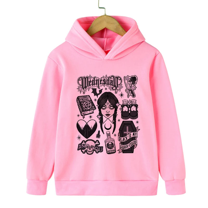 children's hoodies, Wednesday Adams sweatshirts