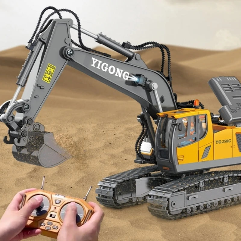 Rc Alloy Excavator 2.4g High Tech Vehicle Engineering Cars Model Toys