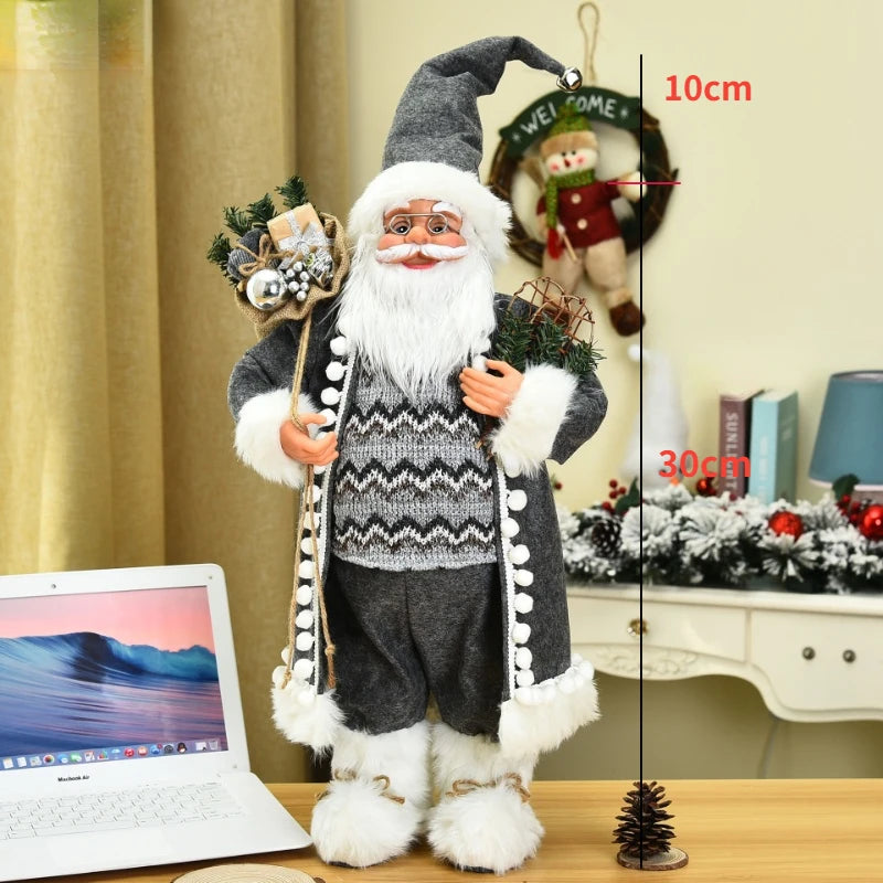 Big Size Christmas Dolls Santa Claus Toys Xmas Figurines Christmas Gift for Kid Gift Christmas for Home Window Table Decoration