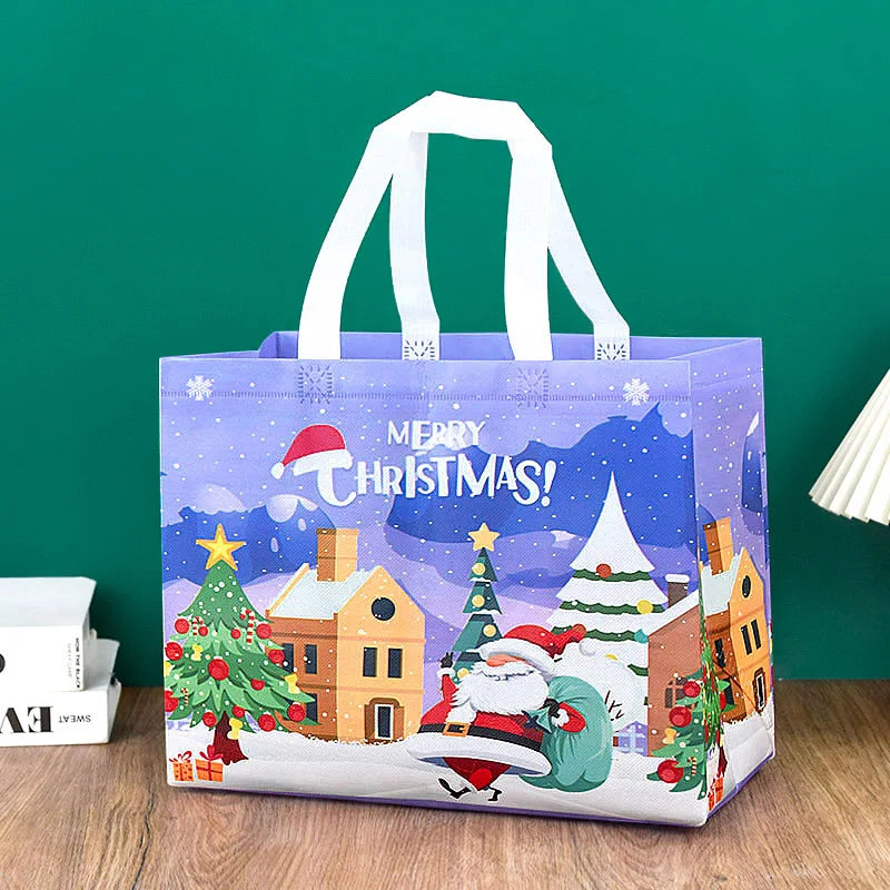 Merry Christmas Gifts Bags Santa Elk Non-woven Candy Gift Packaging Tote Bag Xmas New Year Party Decor Noel Shopping Pouch