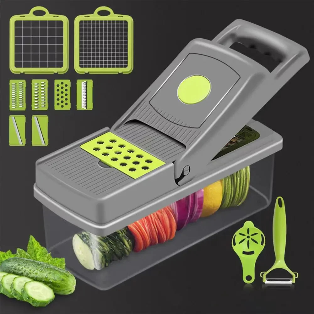 Kitchen Vegetable Chopper Multifunctional Onion Potato Carrot Shredder Fruit Slicer 14/16 in 1