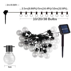 Outdoor String Light Solar LED Festoon Fairy Lights Street Garland