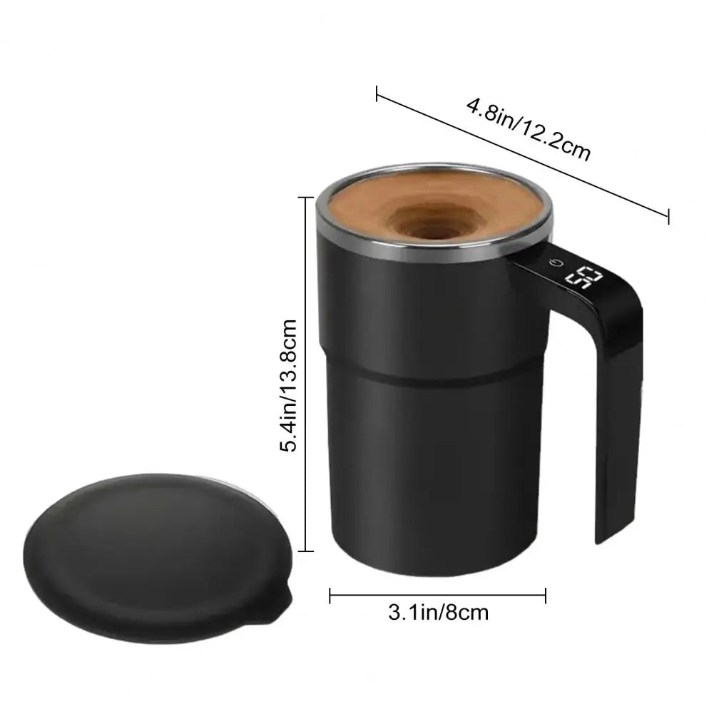 Stainless Steel Coffee Mixing Cup Lcd Temperature Display Mixing Cup Lcd Display Self Stirring Coffee Mug for Office for Home