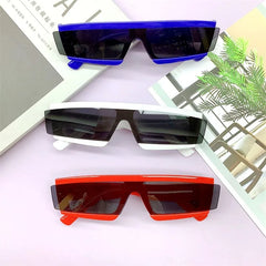 2023 Kids Fashion Sunglasses One-Piece Irregular Frame Sun Glasses Boys Girls Outdoor Traval Uv400 Protection Sunshade Goggles