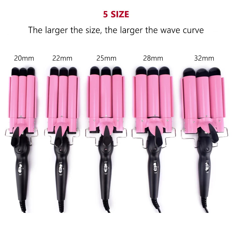 Professional Hair Curling Iron Ceramic Triple Barrel Hair Curler Irons