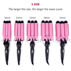 Professional Hair Curling Iron Ceramic Triple Barrel Hair Curler Irons