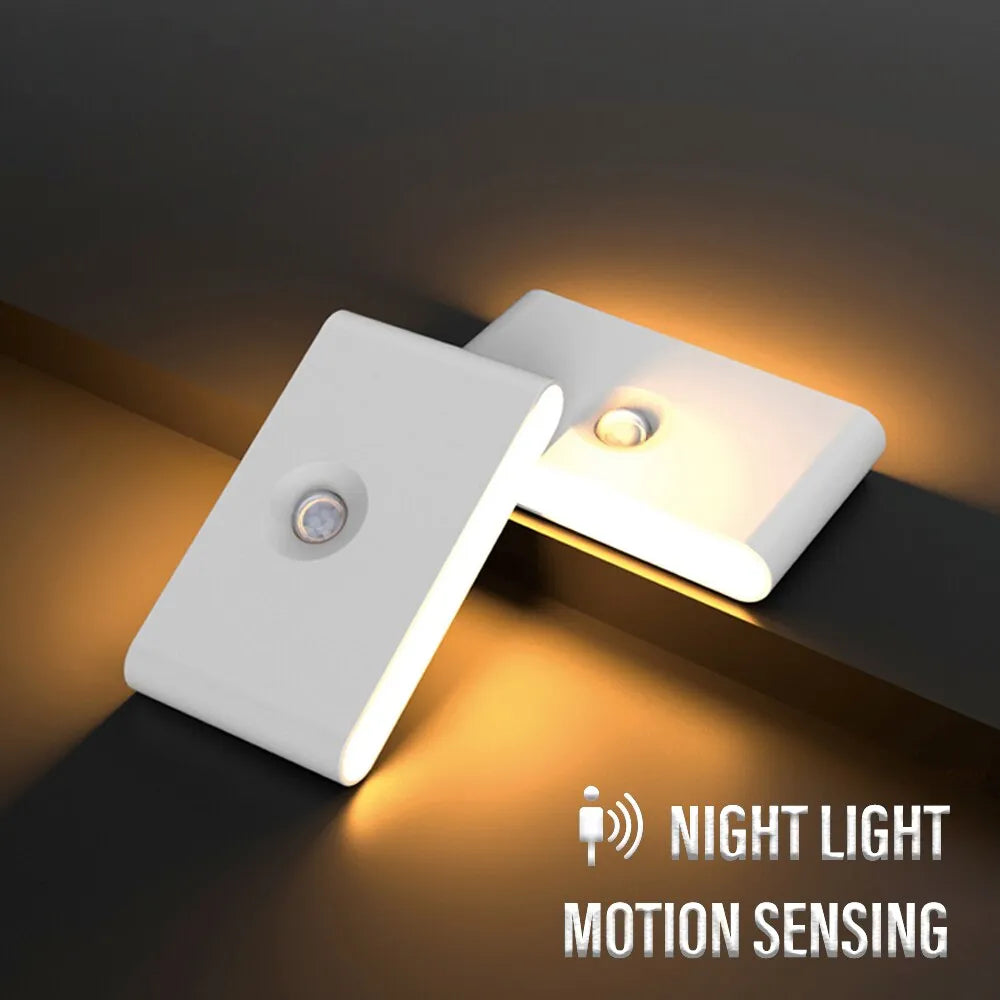 LED Intelligent Sensor Night Light Wireless USB Charging Motion Sensor Wall Light