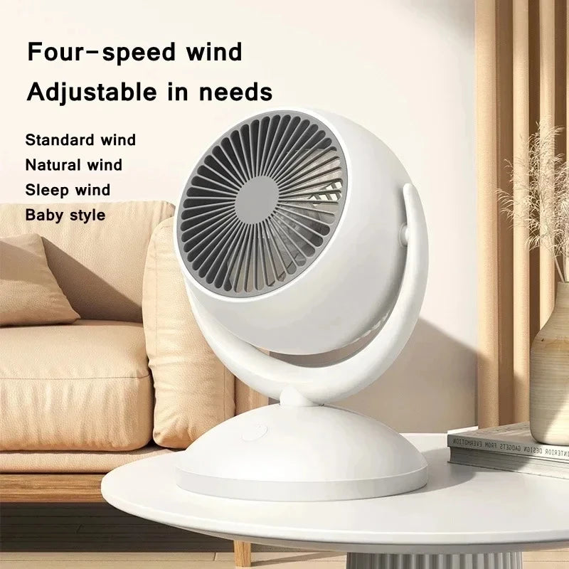 Xiaomi Air Cooling Fan Household Strong Wind Cycling 4 Speed Adjustable 360° Rotation USB Desktop Silent Air Cooling Fan