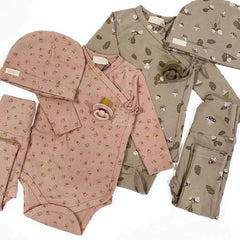 New Spring Baby Girl Clothes Floral Bodysuit Pants Sets Long Sleeve Cotton Infant Spring Clothes Suits Infant Boy Cute Sets